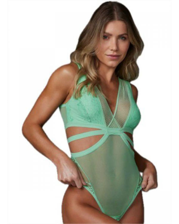 BODY FLOWER POWER VERDE MAÇA M